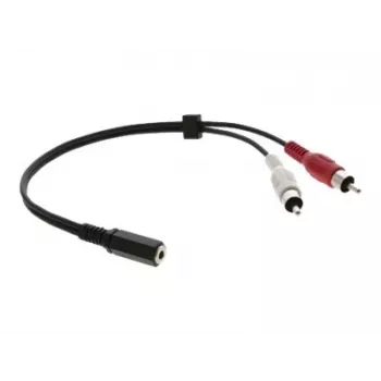 Kramer C-A35F/2RAM-1 Audio Adapter Cable - 3.5mm Jack to 2x RCA Plug, 30 cm, Black