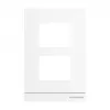Busch-Jaeger Central Plate for Audio Connection Box, 1/2 Module, Studio White 2TMA220160W0007