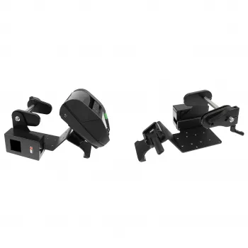 Brodit Printer Holder with Label Roll Function for Zebra Alpha 30L/40L, VESA 75/AMPS, MultiMoveClip, Battery Eliminator (217038)