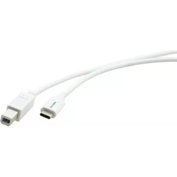 Kramer Electronics C-USB/CB-6 USB 2.0 Cable, USB-C Plug to USB-B Plug, 1.8 m, White 96-02357106