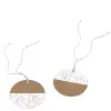 Artoz Paper Gift Tags Brown White Hangtag Set Kraft Round 6.5 cm 6 Pcs. (144500-255)