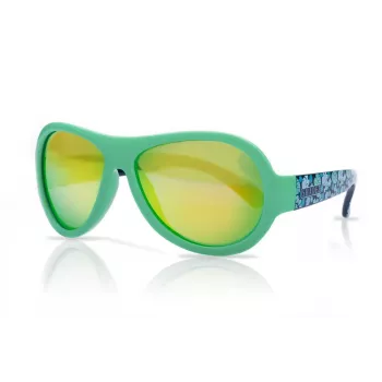 SHADEZ SHZ 44 Designer Leaf Print Green Junior Sunglasses for Children 3-7 Years, UV400, Shatterproof