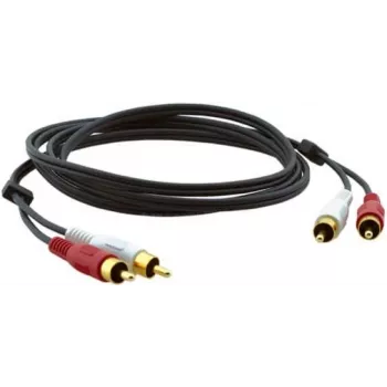 Kramer C-2RAM/2RAM-1 RCA Plug to RCA Plug Coaxial Audio Cable 0.3m Black 95-0202001