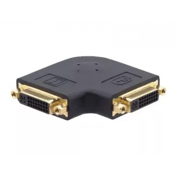 Kramer AD-DF/DF/RA-FLAT DVI-I Socket to DVI-I Socket Right-Angle Flat Coupler Adapter 99-9595211