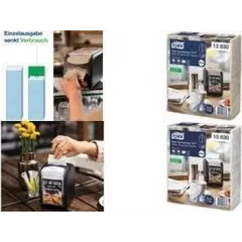 Tork Xpressnap Fit White Dispenser Napkins, 2-Ply, for Dispenser System N14 (15830)