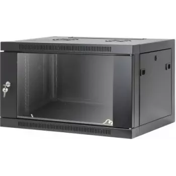 Intellinet 19 inch Network Wall Cabinet, Tool-Free Installation, 6U, 450 mm Depth, Black RAL 9005 (716826)