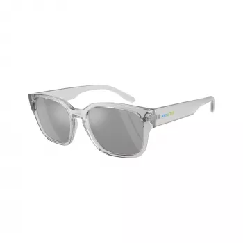 Arnette AN4325-28586G Unisex Rectangular Sunglasses, Matte Black Frame, Dark Grey Lenses, 54-19-145 mm