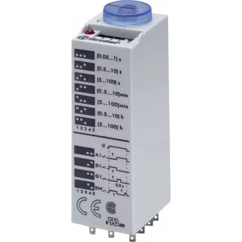 Finder Multifunction Timer Relay 85.03.0.024.0000, 24V AC/DC, 3 CO, 16 Functions, DIN Rail
