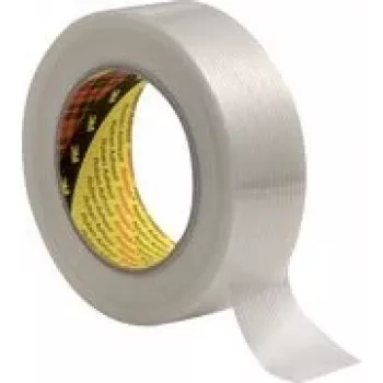 3M Scotch Filament Tape 8956, Transparent, 50 mm x 50 m, 0.131 mm Thick, PP Film Carrier, 1 Roll 89565050