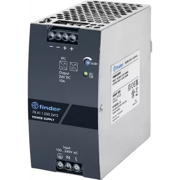 Finder 78.Y1.1.230.2412 Switching Power Supply 24V DC 20A 480W DIN Rail