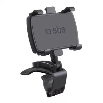 SBS Mobile Swivel Car Phone Holder for Dashboard with Clip for Smartphones up to 7 inch, 360° Rotatable, Black (TESUPPWHEELK)