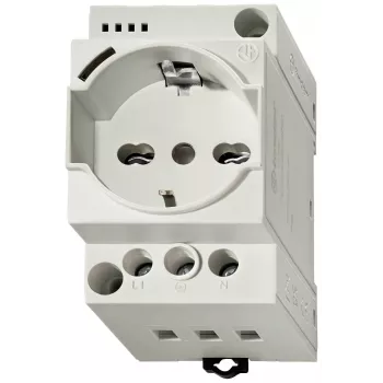 Finder Socket for Control Cabinet 7U.00.8.230.0010 Grey (RAL 7035) 16A 230V DIN Rail