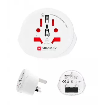 SKROSS World Travel Adapter with Micro-USB Cable (1.500225C-E)