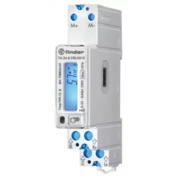 Finder 7M.24.8.230.0310 Single-Phase Digital AC Energy Meter 40 A MID-Compliant