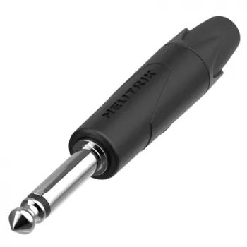 Neutrik NP2XX-NI-0 6.35 mm 2-Pole Jack Plug, Nickel-Plated Contacts, Solder Connection