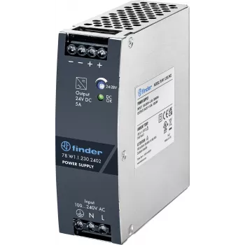 Finder 78.W1.1.230.2402 DIN Rail Power Supply 24V DC 5A 120W 1 Output