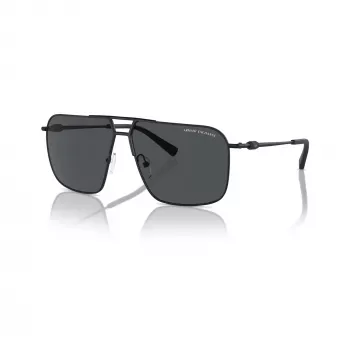 Armani Exchange men's square sunglasses AX2050S609980 matte black/dark grey 60mm