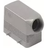 ILME MHO16.25 Die-Cast Aluminium Hood Housing, Size 77.27, Side Entry, M25 Thread, 4-Screw Locking, Grey