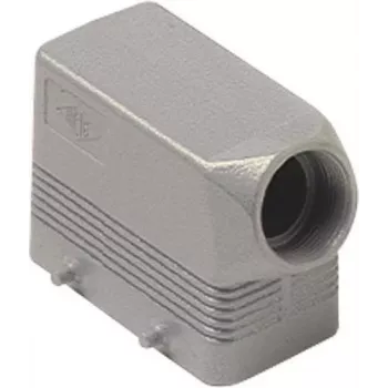ILME MHO16.25 Die-Cast Aluminium Hood Housing, Size 77.27, Side Entry, M25 Thread, 4-Screw Locking, Grey