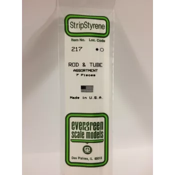 Evergreen polystyrene cylindrical rod (7 pcs) (217)