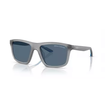Armani Exchange men's rectangular sunglasses AX4149SU 83638 matte black/dark grey