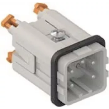ILME CKSHM04 SQUICH male insert 4P+PE 10A 400V silver contacts size 21.21