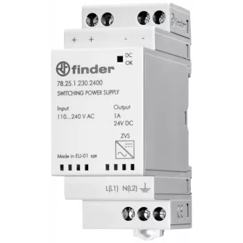 Finder 78.25.1.230.2400 DIN Rail Power Supply 24 V DC 1 A 25 W