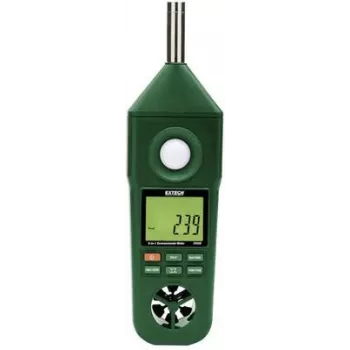 Extech EN300 5-in-1 Environmental Meter: Anemometer, Hygrometer, Lux Meter, Thermometer, Sound Level Meter