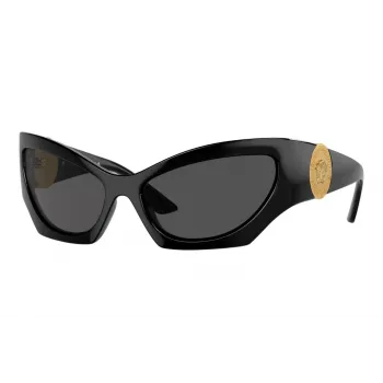Versace VE4450-GB1-87 Men's Sunglasses, Black Frame, Grey Lenses, 60/16/125 mm