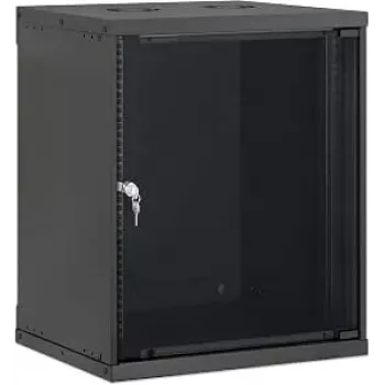 Intellinet 19 inch wall-mounted rack enclosure, Basic Line, 12U, 400 mm depth, black RAL 9005 (716697)