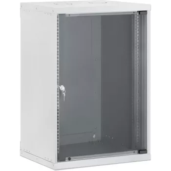 Intellinet 19 inch wall-mounted network cabinet, Basic Line, 15U, 400 mm depth, grey RAL 9005 (716727)