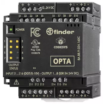 Finder 8A.58.9.024.160C Electromechanical Relay Interface Module, 24 V DC Coil, 1 Changeover Contact, 6 A, DIN Rail