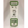 Evergreen Polystyrene L-Profile 350 x 4 x 4 mm, 3 Pieces, White