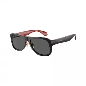 Giorgio Armani Men's Sunglasses Rectangular AR8209 6069B1 Matte Black Dark Grey 54mm