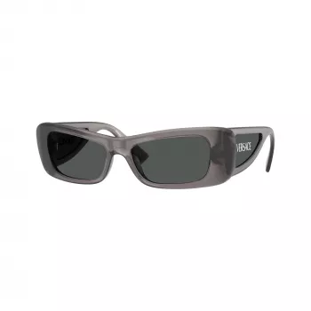 Versace Women's VE4481-550287 Cat-Eye Sunglasses, Transparent Grey Frame, Dark Grey Lenses, 54mm