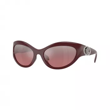 Versace VE4485-54877E Women's Cat-Eye Sunglasses, Havana Frame, Dark Brown Gradient Lenses, 59mm