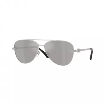 Versace VE2283-10006G Men's Aviator Sunglasses Black/Grey Mirrored 61mm