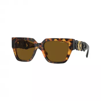 Versace VE4409-511983 Women's Cat-Eye Sunglasses, Havana Frame, Dark Grey Gradient Lenses, 54mm