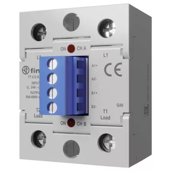 Finder Series 77 Solid State Relay, 50 A, 660 V AC, 24 V DC Control, Instant Switching 77C290248671