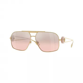 Versace VE2269-10027E Women's Sunglasses, Pale Gold Frame, Brown Gradient Lenses, 60/14/140 mm