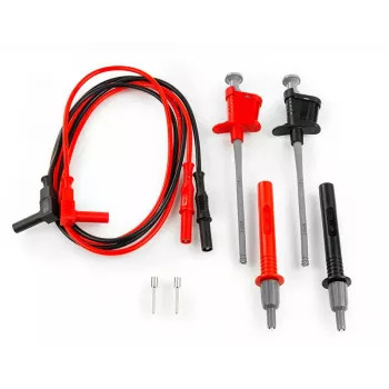 HT Instruments 425 Test Lead Set, CAT IV 600V / CAT III 1000V, 1.5 m, 16 A, 4mm Safety Banana Plugs, Red/Black 1003040