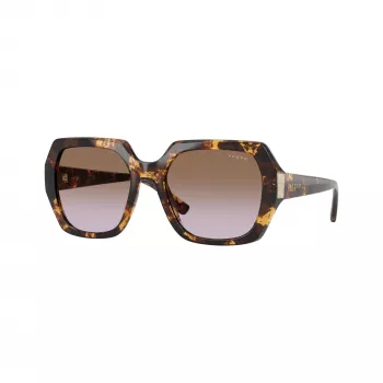 VOGUE Women's VO5612SB31796 Cat Eye Sunglasses, Transparent Pink Frame, Dark Grey Lenses, 55mm