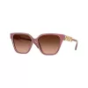 Versace Women's VE4471B Cat-Eye Sunglasses, Havana Frame, Brown Gradient Lens, 56mm VE4471B54755M