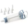 IBILI 104629 Piping Bag Set for Pastry, 18 cm, 6 Stainless Steel Nozzles, White