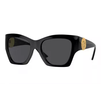 Versace VE4452 GB1/87 Women's Cat-Eye Sunglasses Black/Grey 54mm