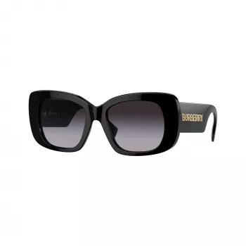 Burberry BE4410-30018G Women's Sunglasses - Black Frame, Grey Gradient Lenses, 52mm