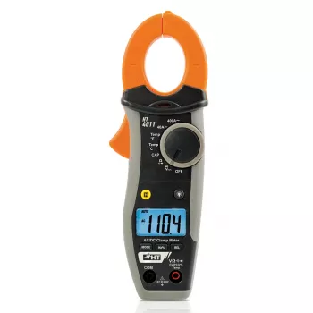 HT Instruments HT4011 Digital Clamp Meter CAT III 600V, 4000 Counts, AC/DC Voltage, Resistance, Capacitance, Frequency, Diode & Continuity Test, Clamp Opening 30mm 1009820