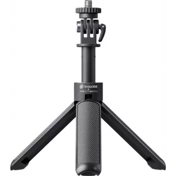 Insta360 Mini 2-in-1 Tripod Selfie Stick for Action Cameras, 1/4 inch Screw, Aluminium Alloy, Black CINSAAVB