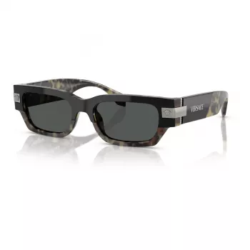 Versace Women's VE4465-545687 Sunglasses, Black Frame, Dark Grey Lenses, 54mm