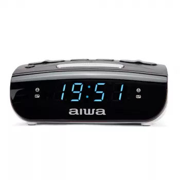 AIWA CR-15 Digital Radio Alarm Clock, Black